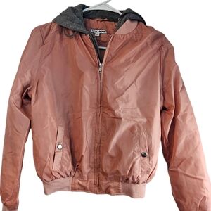 Fashion Nova sz medium pink and Gray fall coat